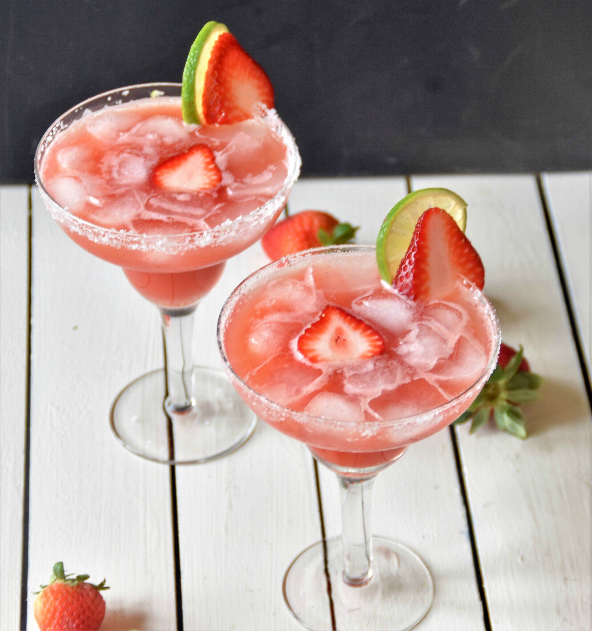 Strawberry Margarita - Zesty South Indian Kitchen