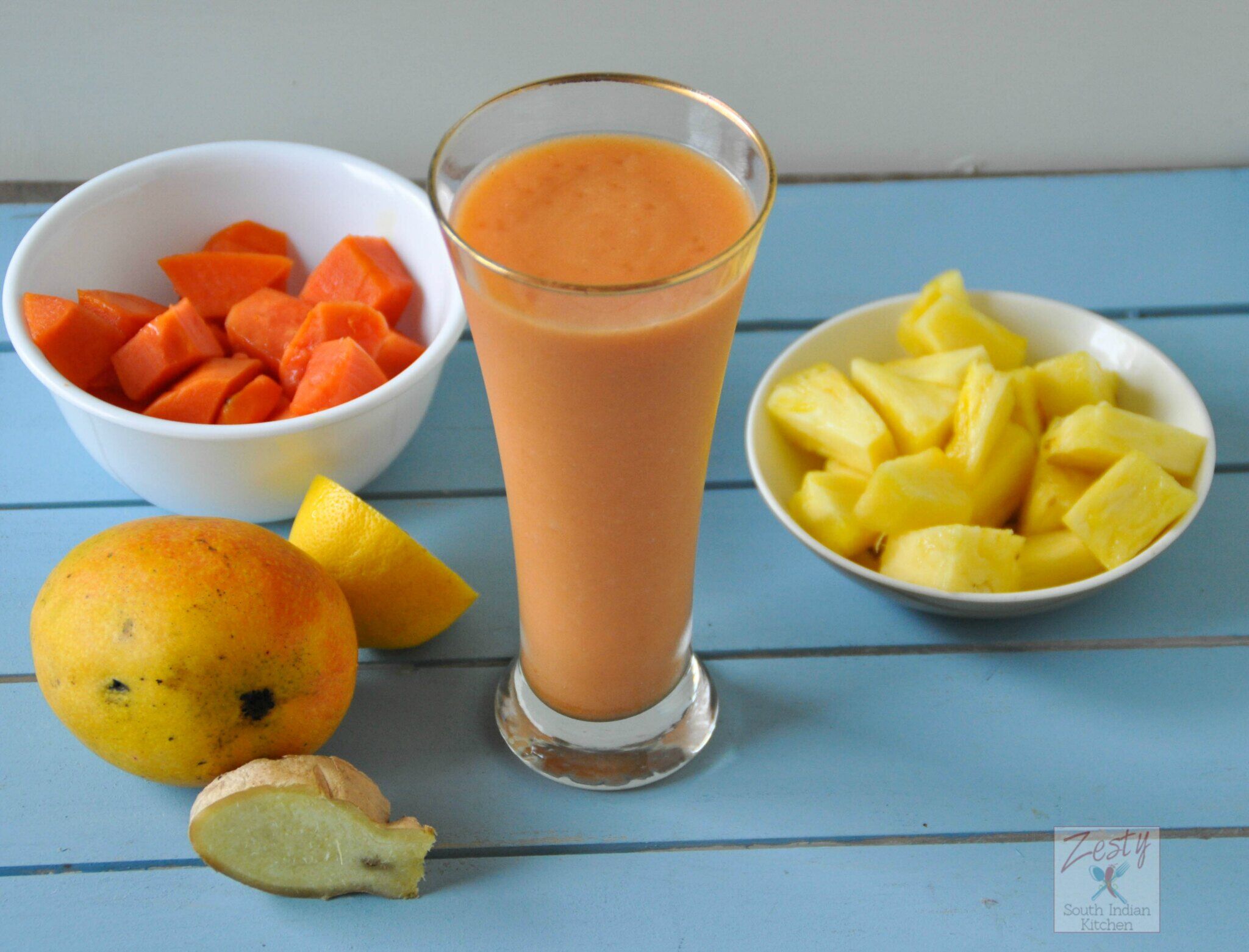 Tropical Pleasure Smoothie - Zesty South Indian Kitchen