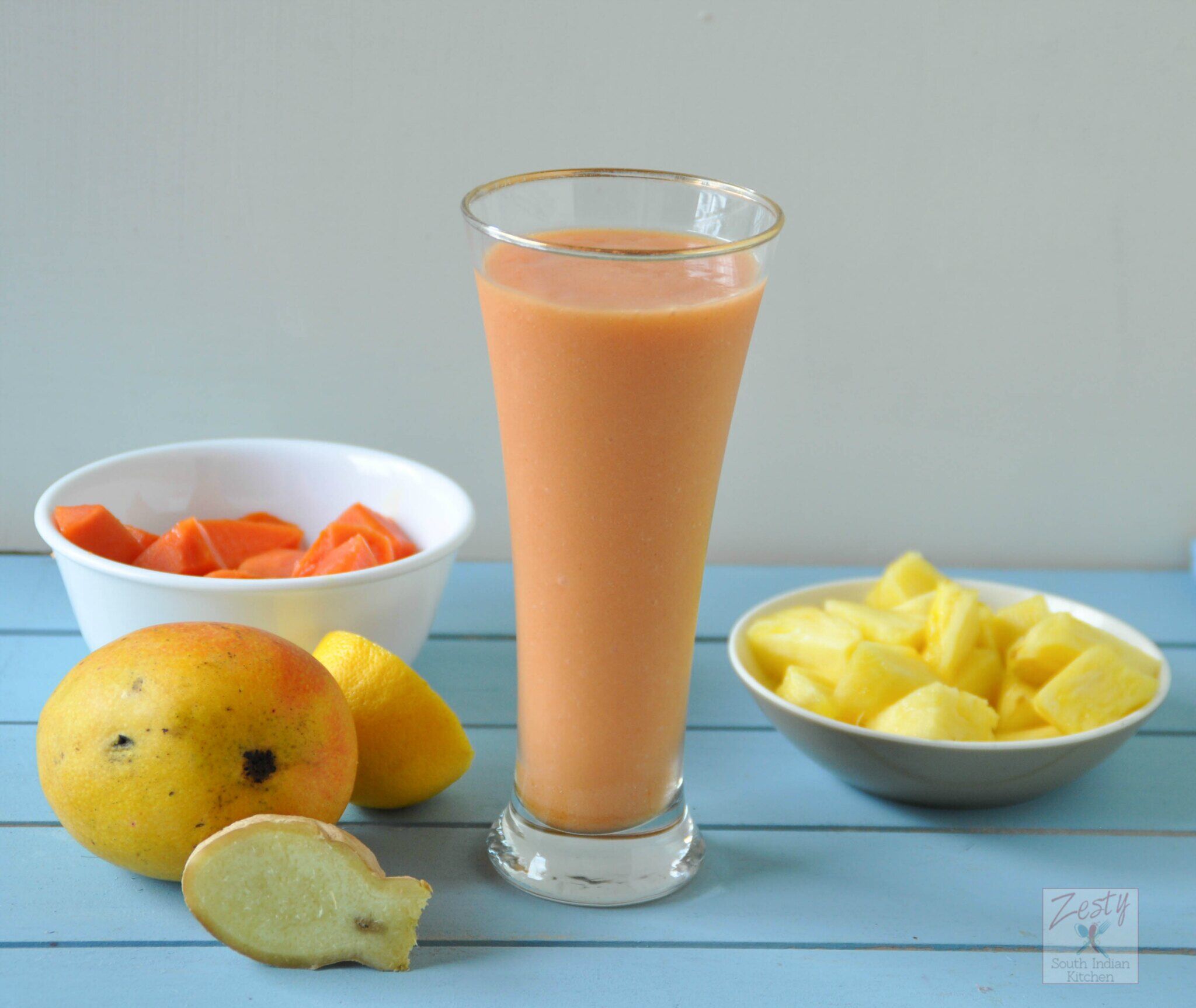 Tropical Pleasure Smoothie - Zesty South Indian Kitchen