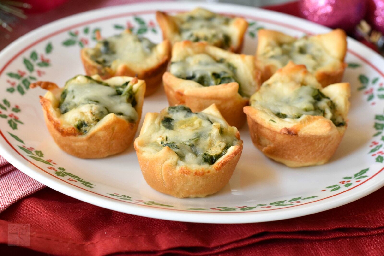 Spiced Artichoke spinach cups - Zesty South Indian Kitchen