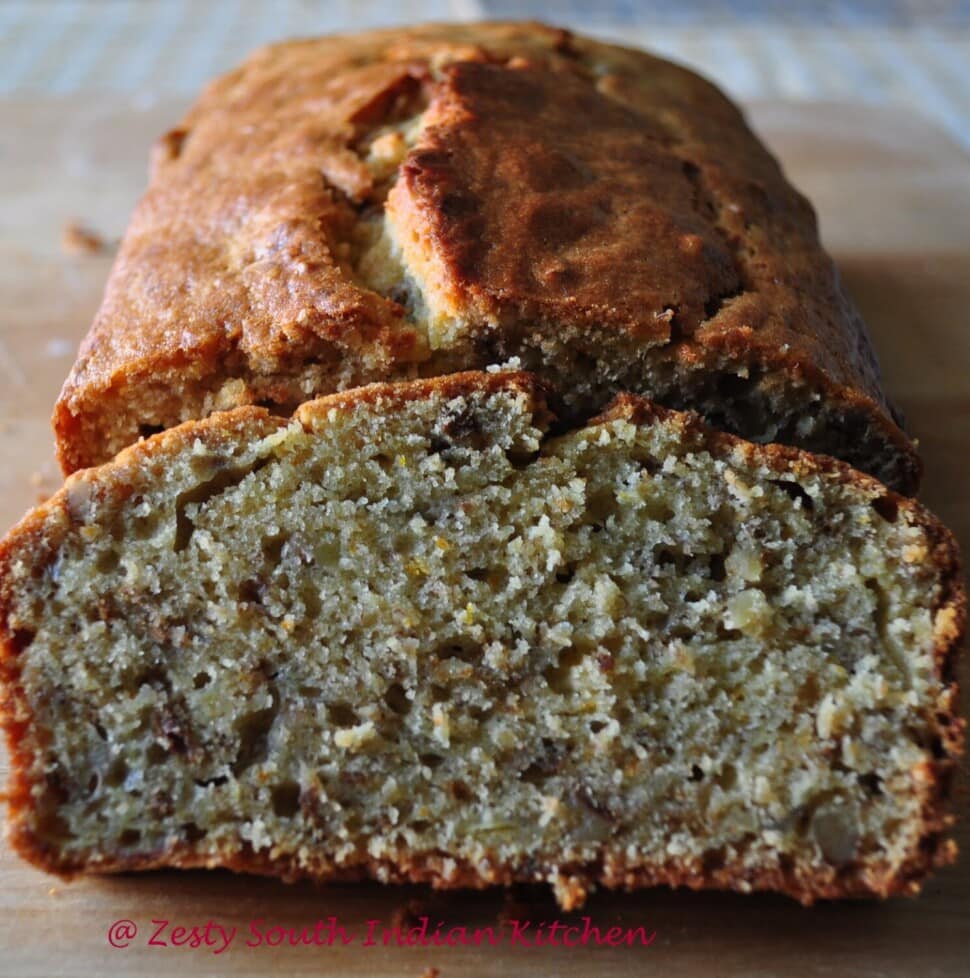 Banana Orange Walnut Bread - Zesty South Indian Kitchen