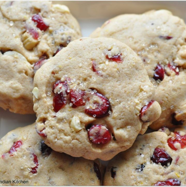 Orange Cranberry Cashew cookies - Zesty South Indian Kitchen