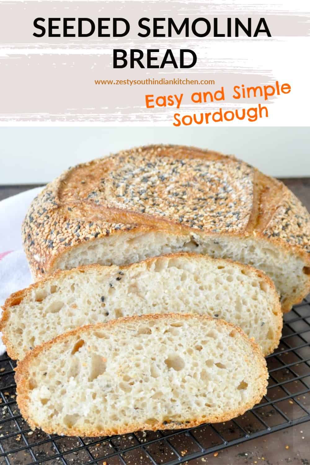 Seeded semolina bread - Zesty South Indian Kitchen