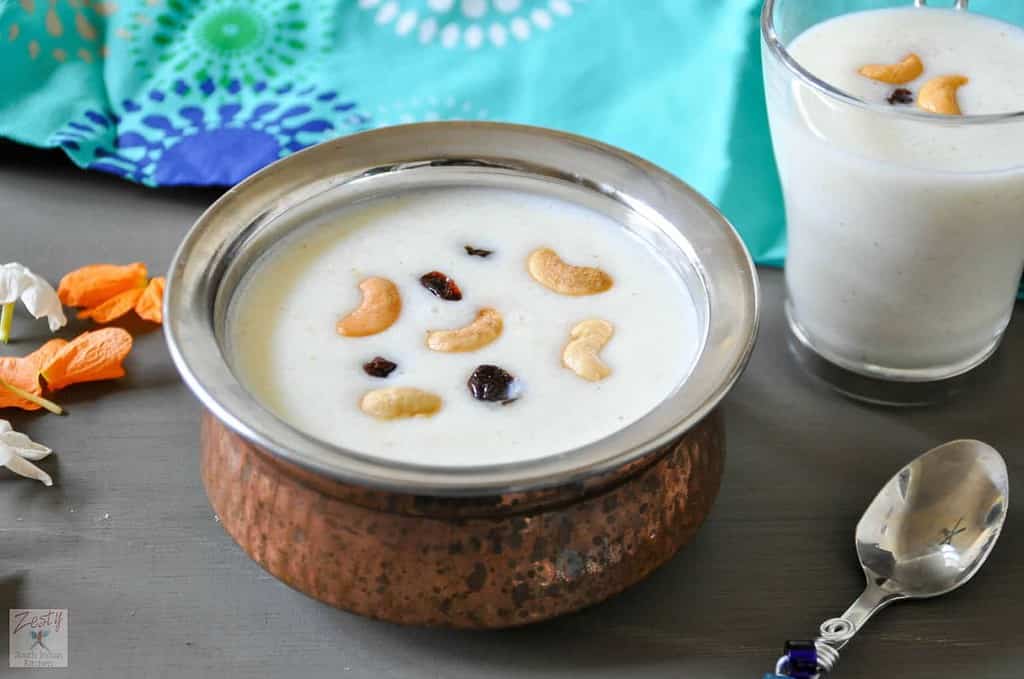 Rava pal payasam/ Semolina milk pudding Indian style - Zesty South ...