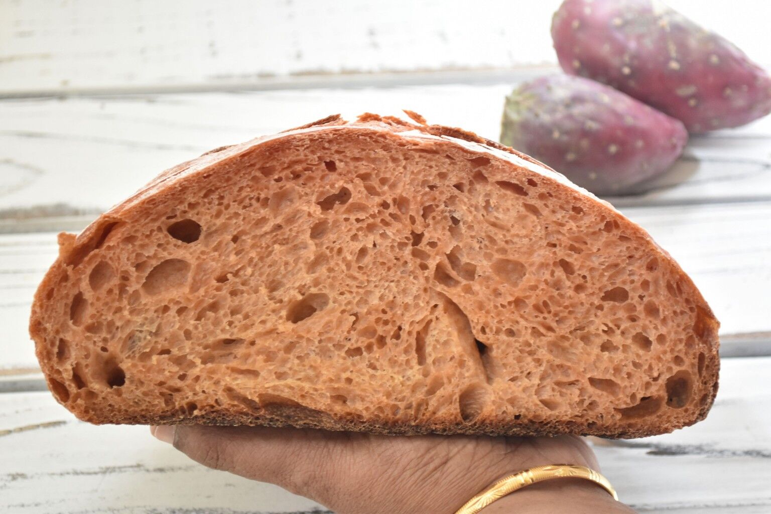 Prickly Pear Sourdough Bread - Zesty South Indian Kitchen